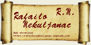 Rafailo Mekuljanac vizit kartica